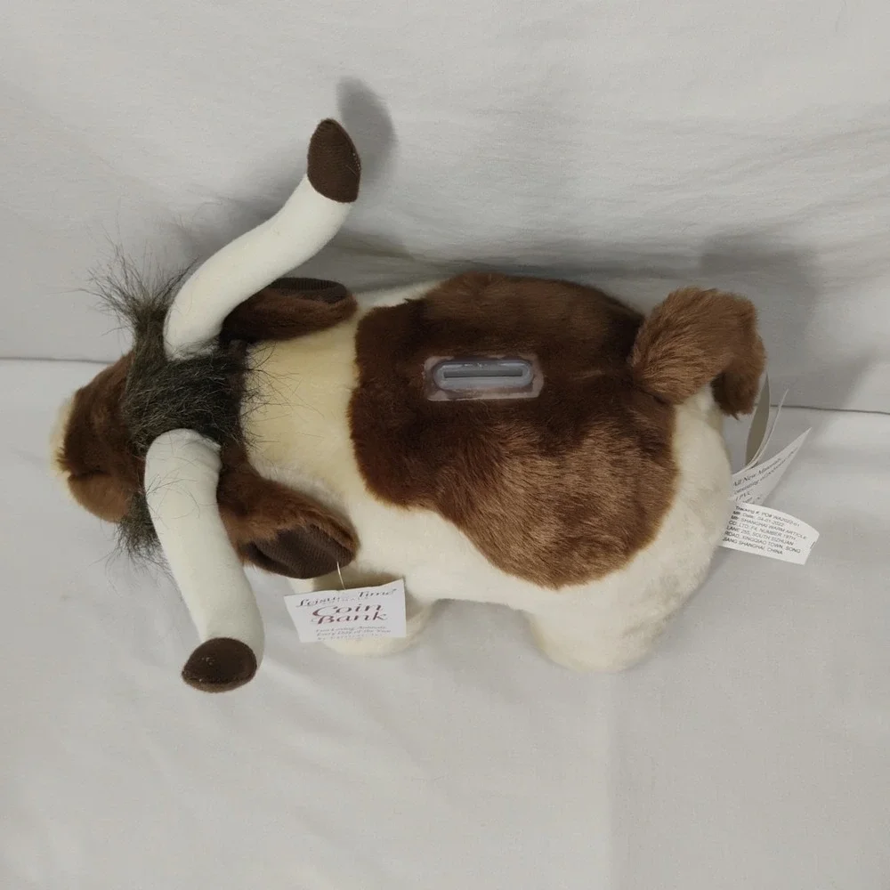 NWT Carstens Leisure Time Animals Plush Longhorn Kids‎ Gift Coin Bank